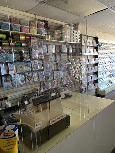 Protective acrylic screens in place - film off!